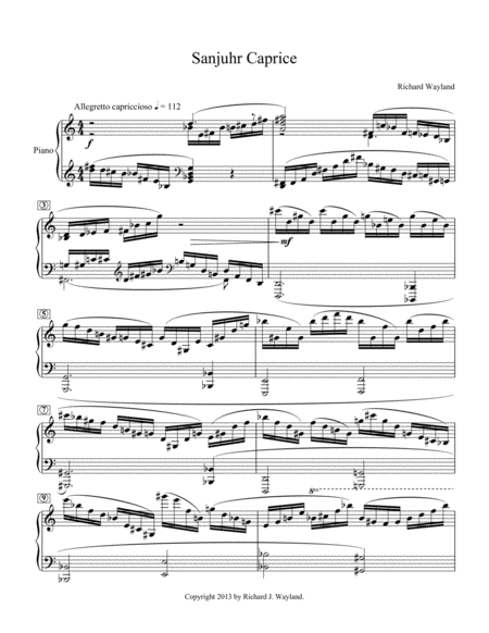 Free Sheet Music Sanjuhr Caprice