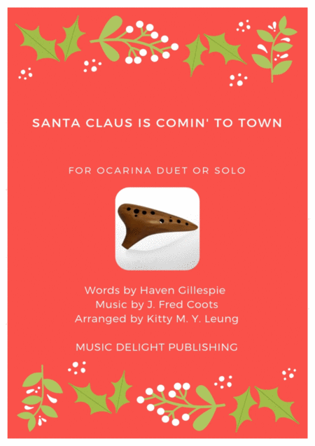 Free Sheet Music Santa Claus Is Comin To Town Ocarina Duet Or Solo