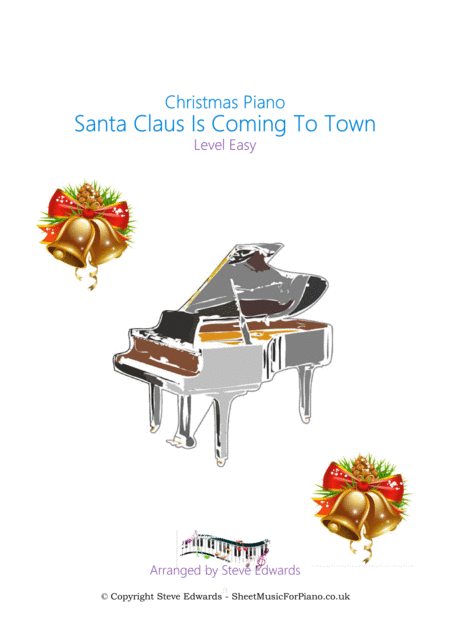 Free Sheet Music Santa Claus Is Comin To Town Solo Piano
