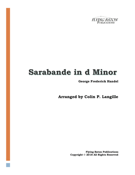 Sarabande From Suite In D Minor Hwv 437 Sheet Music