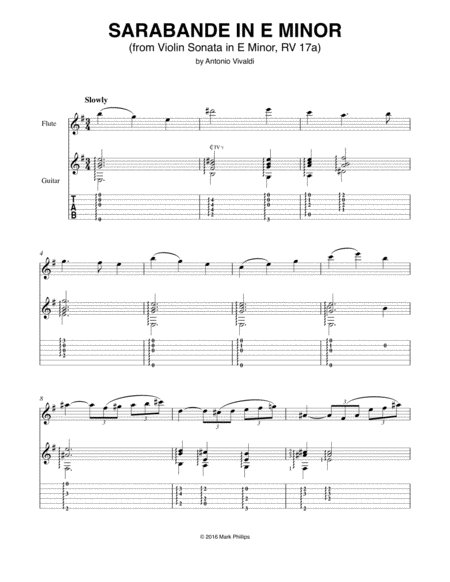 Free Sheet Music Sarabande In E Minor From Violin Sonata In E Minor Rv 17a