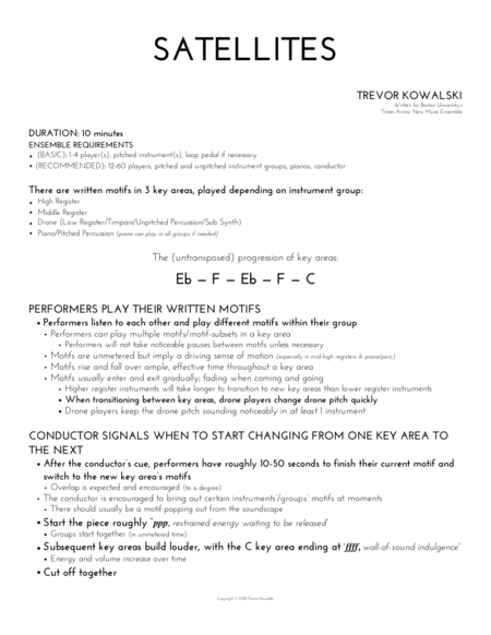 Free Sheet Music Satellites Flexible Ensemble