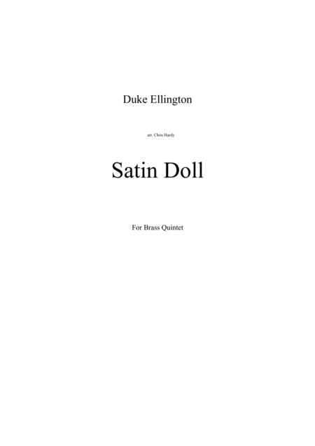 Free Sheet Music Satin Doll Instr