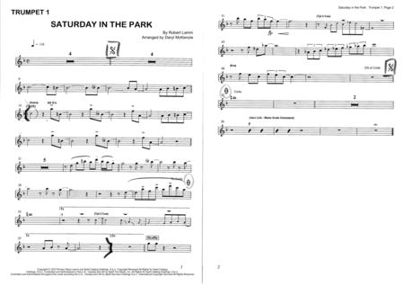 Saturday In The Park Vocal With Small Band 5 Horns Key Of Cm Sheet Music