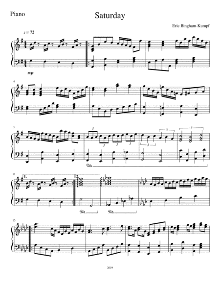 Free Sheet Music Saturday