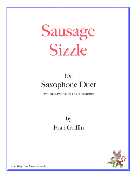 Free Sheet Music Sausage Sizzle For Saxophone Duet