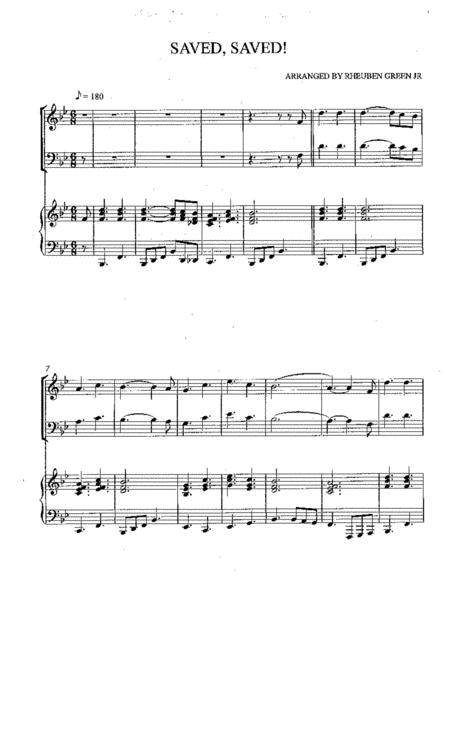 Saved Saved Trumpet Or Euphonium Solo With Accompaniment Sheet Music