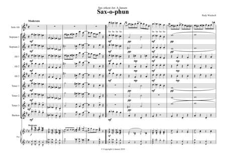 Saxophun Altosax And Saxorchestra Score Sheet Music