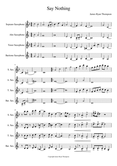 Say Nothing Sheet Music