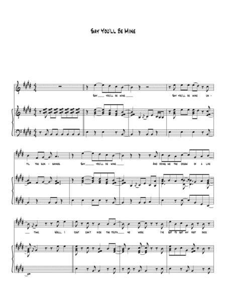 Free Sheet Music Say You Ll Be Mine