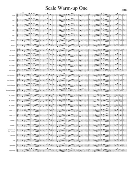 Free Sheet Music Scale Warm Up One