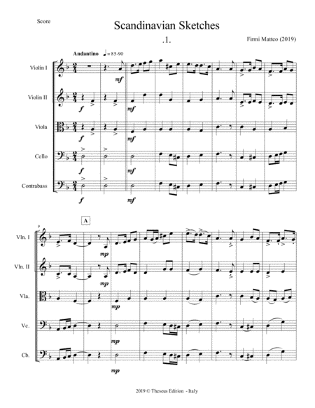 Free Sheet Music Scandinavian Sketches