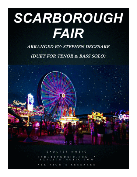 Free Sheet Music Scarborough Fair Duet For Tenor And Bass Solo