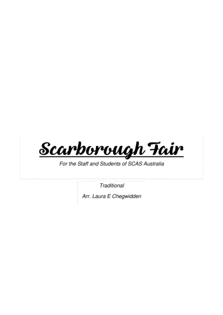 Free Sheet Music Scarborough Fair For Beginner String Orchestra