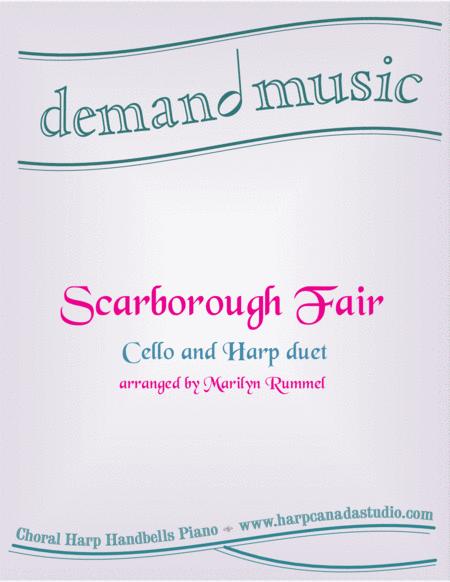 Free Sheet Music Scarborough Fair For Cello And Harp Duet Interdediate Level Lever Or Pedal Harp