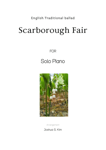 Free Sheet Music Scarborough Fair For Solo Piano Easy Piano