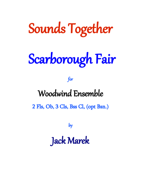 Scarborough Fair For Woodwind Ensemble Sheet Music