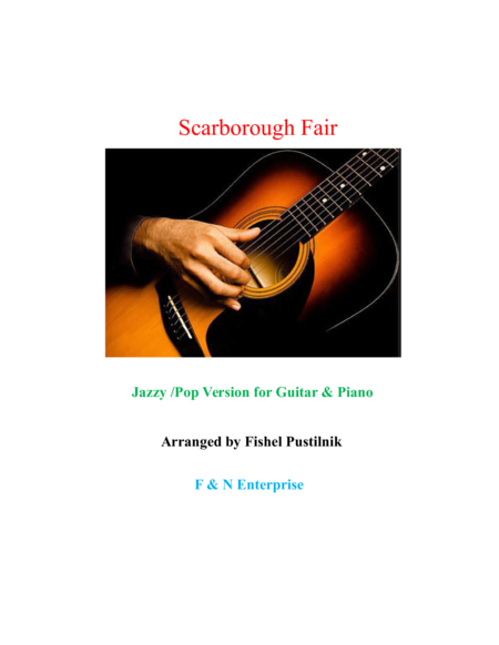 Scarborough Fair Jazzy Pop Version Guitar Piano Sheet Music