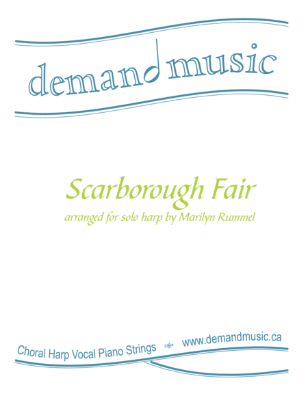 Free Sheet Music Scarborough Fair Solo Harp