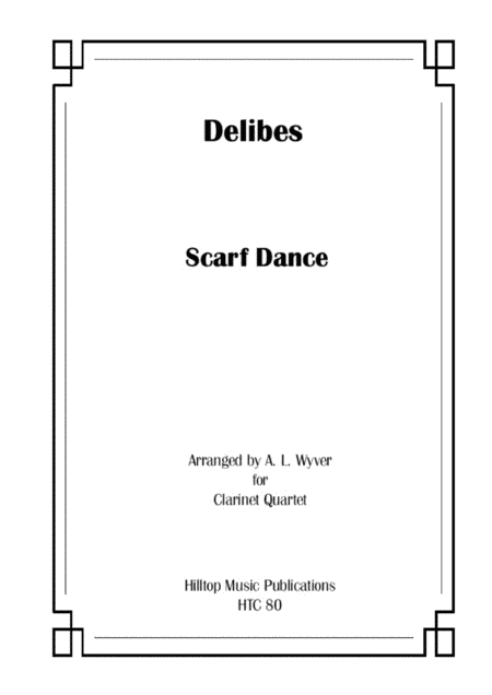 Scarf Dance Arr Clarinet Quartet Sheet Music