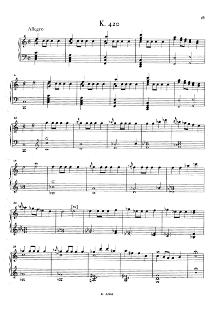 Scarlatti Sonata In C Major K420 S2 Original Version Sheet Music