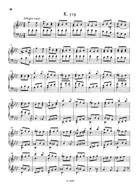 Scarlatti Sonata In F Minor K519 L475 Original Version Sheet Music