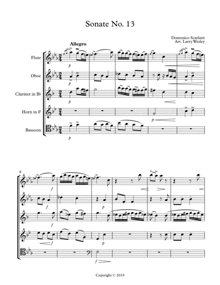 Free Sheet Music Scarlatti Sonate Nos 13 23