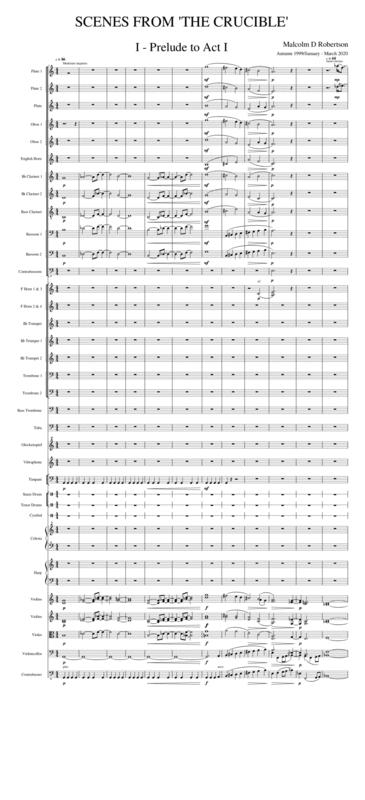 Free Sheet Music Scenes From The Crucible For Orchestra