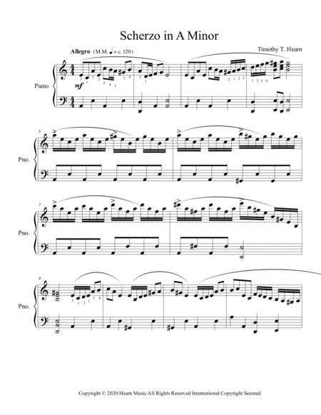 Free Sheet Music Scherzo In A Minor