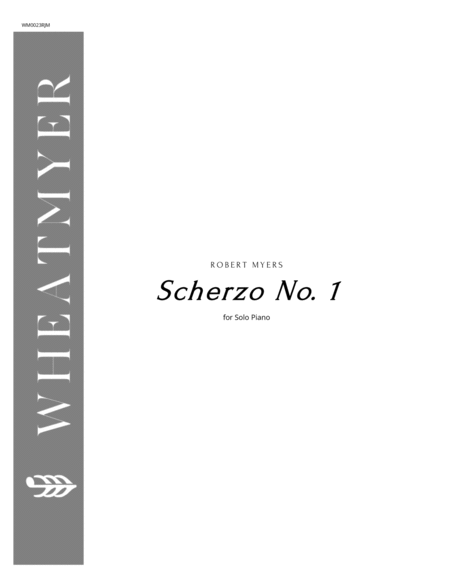 Scherzo No 1 In C Minor Sheet Music