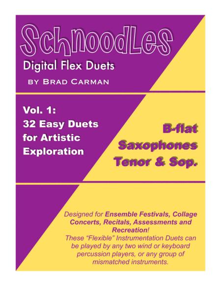 Free Sheet Music Schnoodles 32 Easy Flex Duets For Band Bb Sax Tenor Soprano