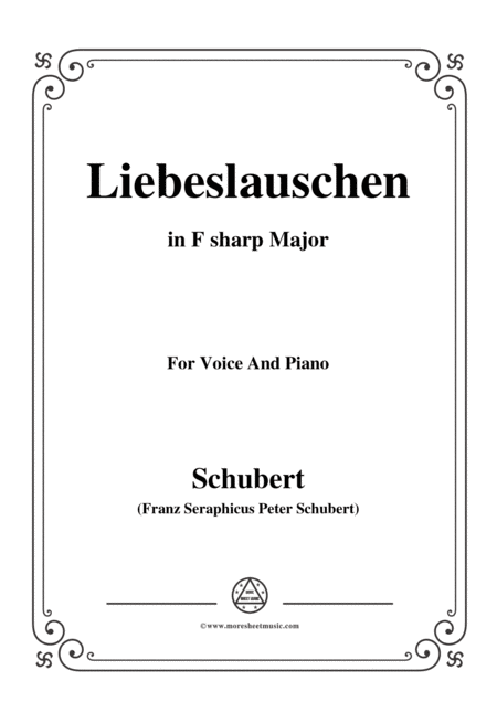 Schubert Amalia Op 173 No 1 In G Major For Voice Piano Sheet Music