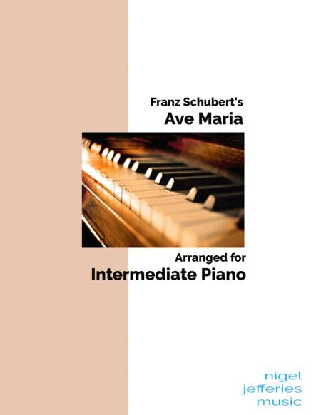 Free Sheet Music Schubert Ave Maria Arranged For Intermediate Piano