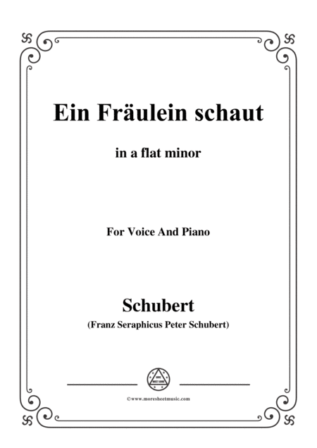 Free Sheet Music Schubert Ballade Ein Frulein Schaut In A Flat Minor Op 126 For Voice And Piano