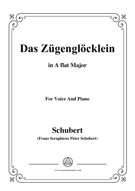 Free Sheet Music Schubert Das Zgenglcklein Op 80 No 2 In A Flat Major For Voice Piano