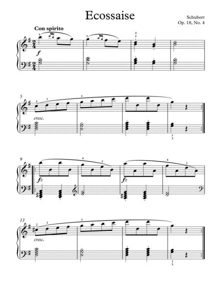 Free Sheet Music Schubert Ecossaise In G Major Complete Version