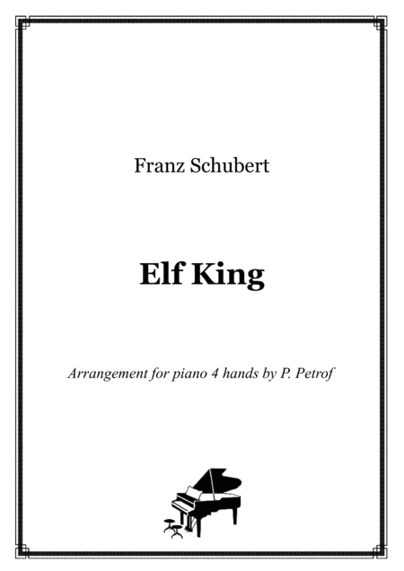 Free Sheet Music Schubert Elf King Piano 4 Hands Score And Parts