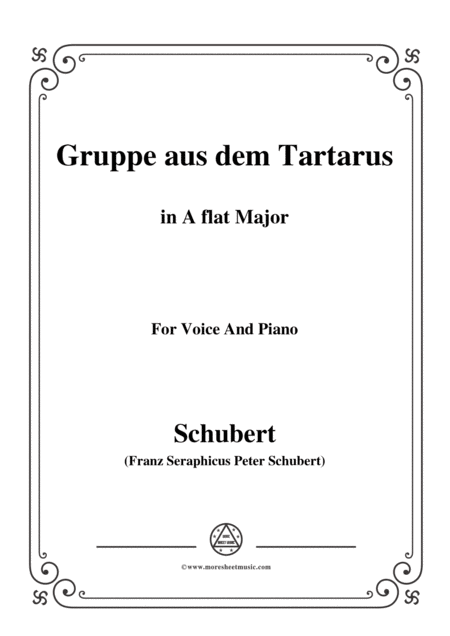 Free Sheet Music Schubert Gruppe Aus Dem Tartarus Op 24 No 1 In A Flat Major For Voice Piano