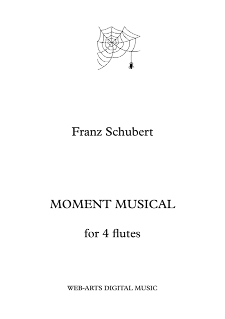 Schubert Moment Musicale For 4 Flutes Sheet Music