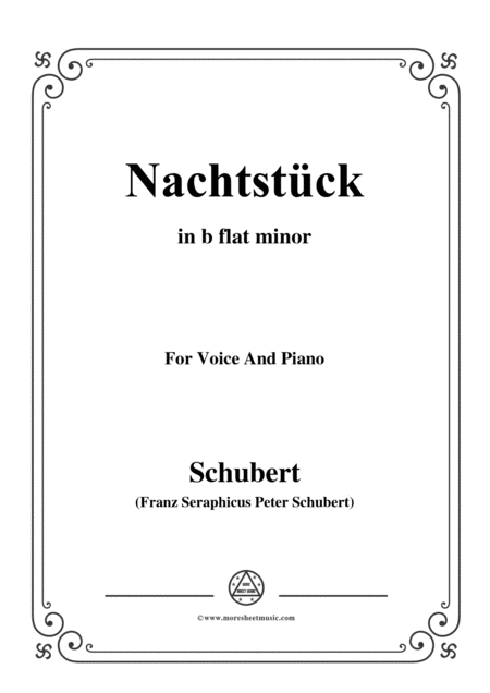 Free Sheet Music Schubert Nachtstck Op 36 No 2 In B Flat Minor For Voice Piano