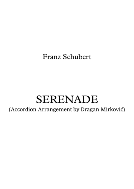 Free Sheet Music Schubert Serenade For Accordion