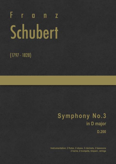 Free Sheet Music Schubert Symphony No 3 D 200