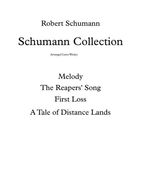 Free Sheet Music Schumann Collection