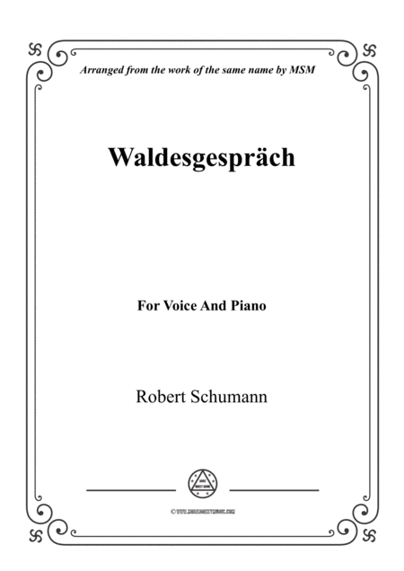 Free Sheet Music Schumann Waldesgesprch For Flute And Piano