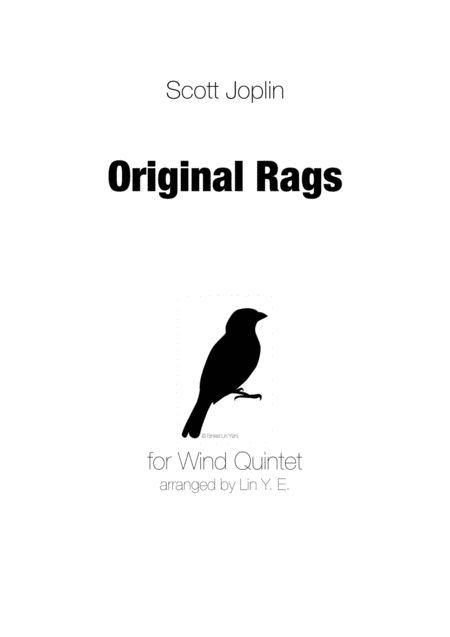 Free Sheet Music Scott Joplin Original Rags For Wind Quintet