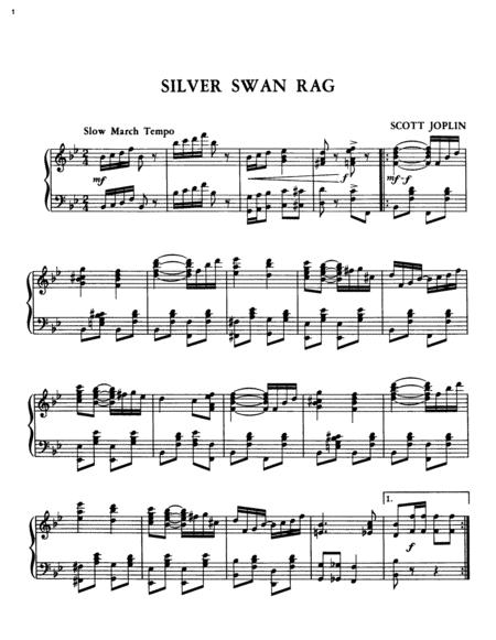 Scott Joplin Silver Swan Rag Original Version Sheet Music