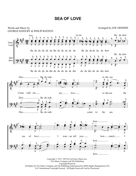 Sea Of Love Sheet Music