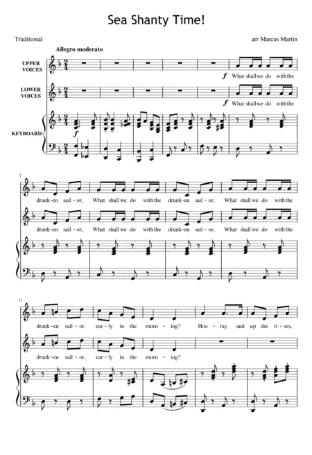 Free Sheet Music Sea Shanty Time