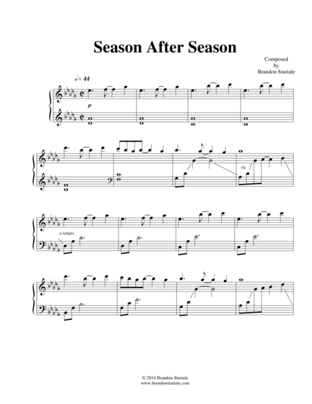 Season After Season Sheet Music