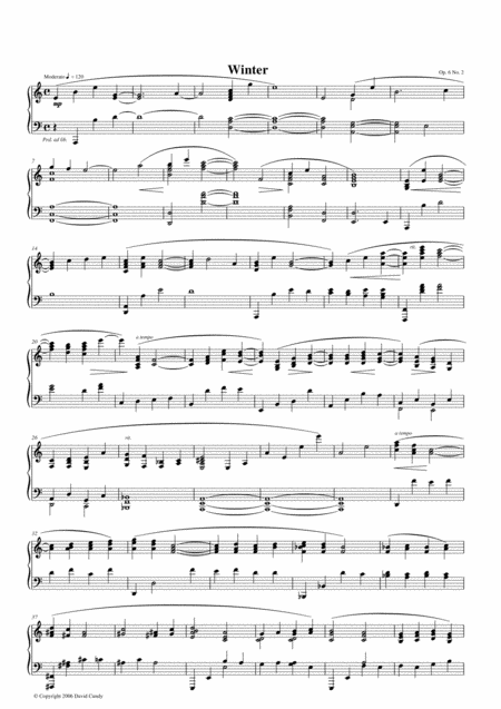 Free Sheet Music Seasons Suite For Solo Piano Op 6 No 2 Winter